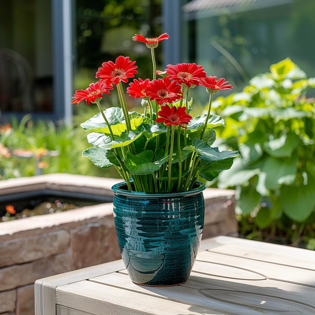 Gerbera Garvinea - Roja - Altura 45-60cm - ⌀19cm_4