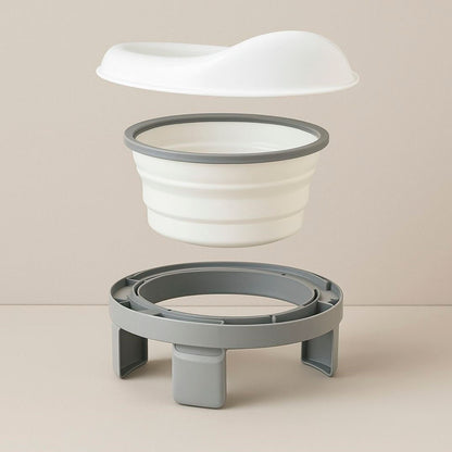 Orinal Infantil Multifunción Plegable, Color Gris Y Blanco Bathby_5