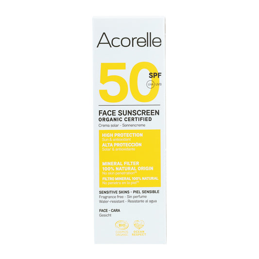 Protetor Solar Facial FPS 50 Acorelle 50ml