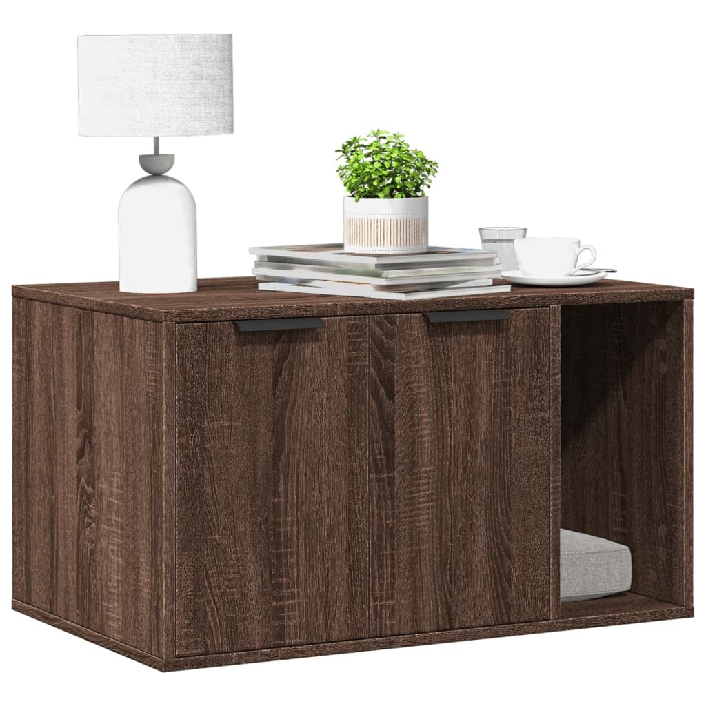 Vidaxl Mueble Arenero Para Gatos Madera Ingeniería Marrón 80x50x45 Cm_1