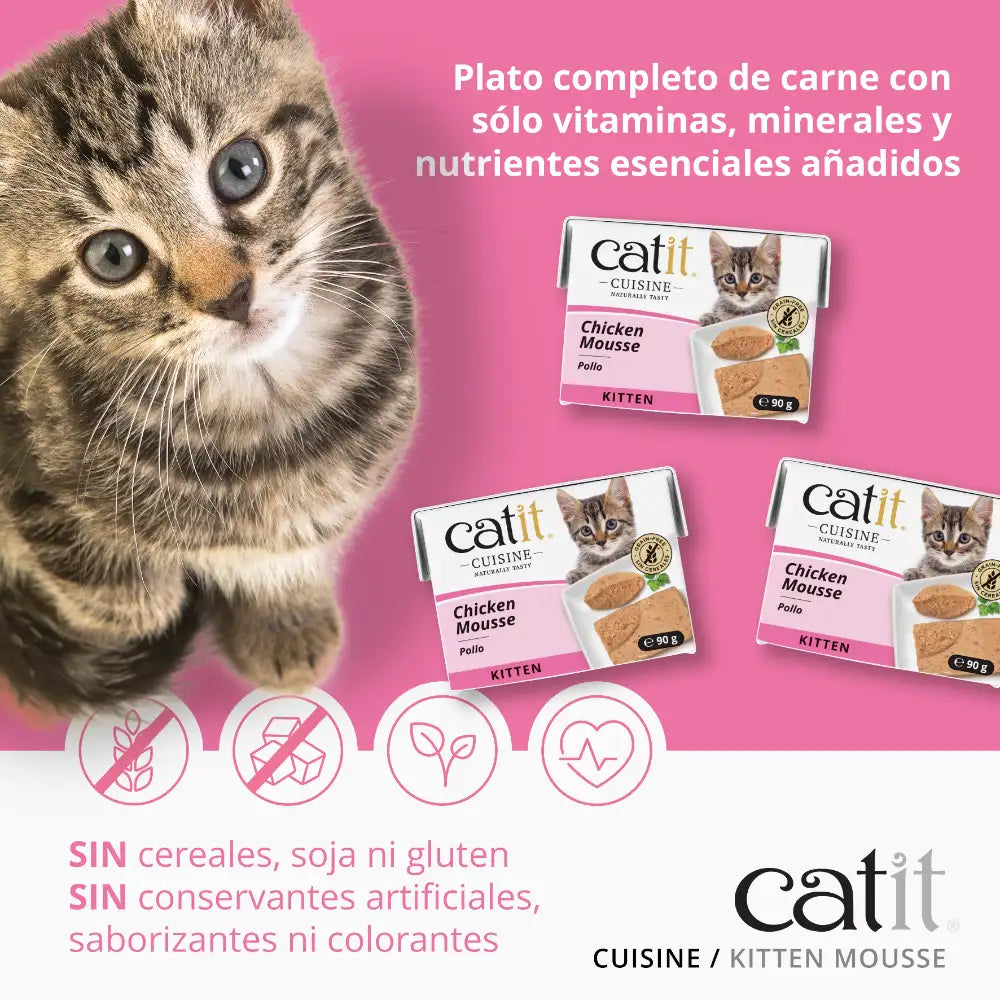 Mousse Kitten Pollo con Pavo Catit Cuisine 90 g