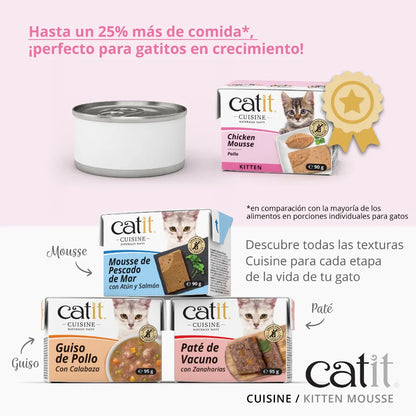 Mousse Kitten Pollo con Pavo Catit Cuisine 90 g