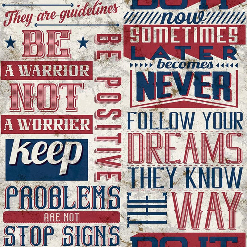Noordwand Papel Pintado Friends&coffee Words And Letters Rojo Y Azul_0