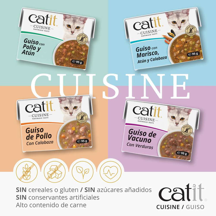 Guiso de Vacuno con Verduras Catit Cuisine 95 g