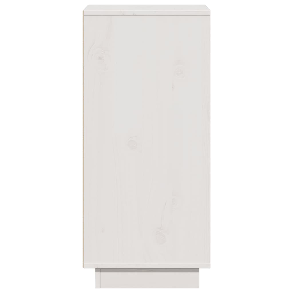 Aparador De Madera Maciza De Pino Blanco 31,5x34x75 Cm / Vetonek_4