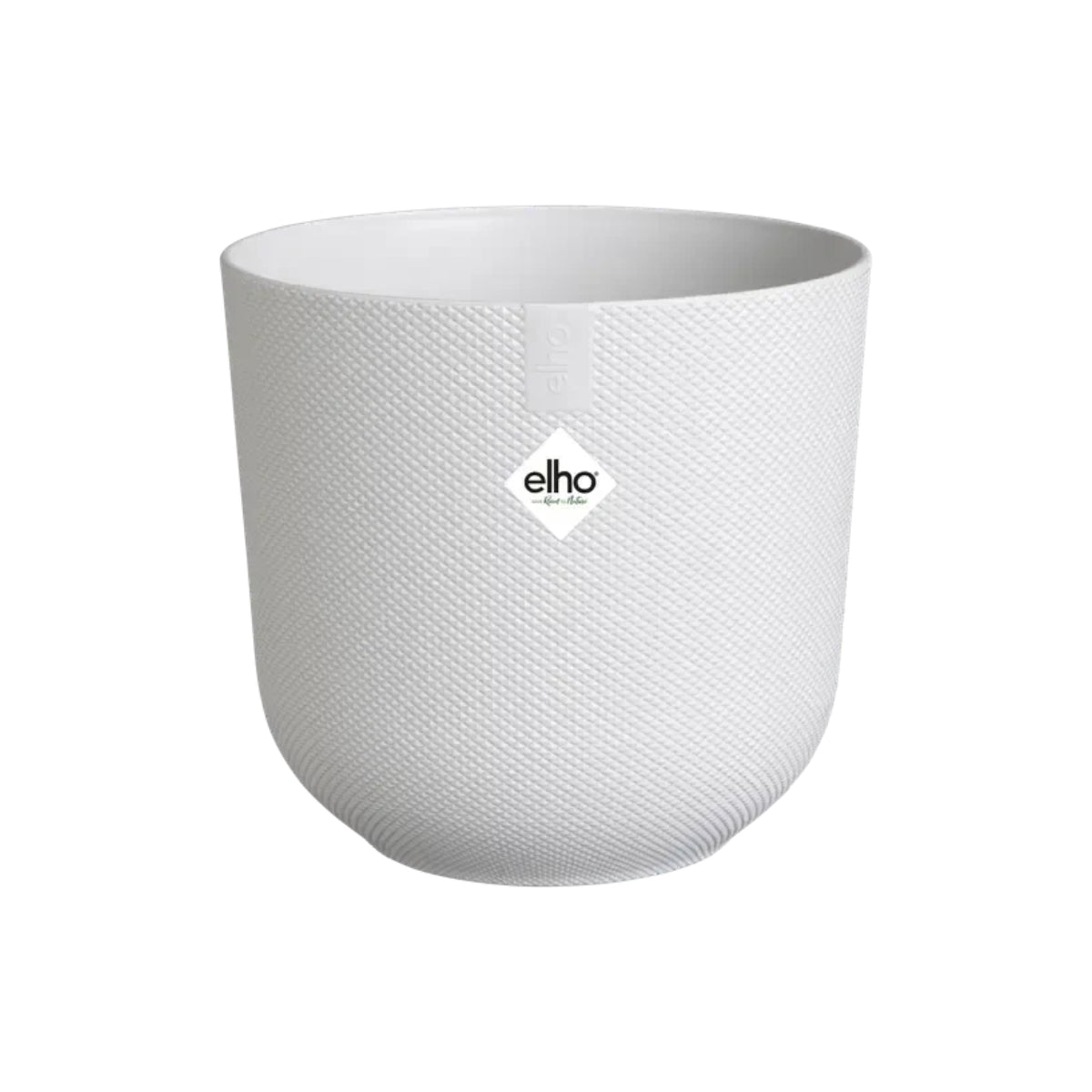 Vaso redondo Jazz branco sedoso Elho 23 cm