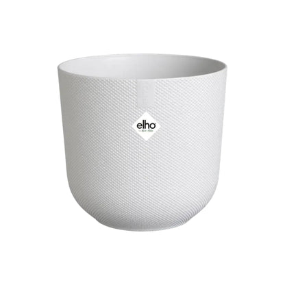 Vaso redondo Jazz branco sedoso Elho 23 cm