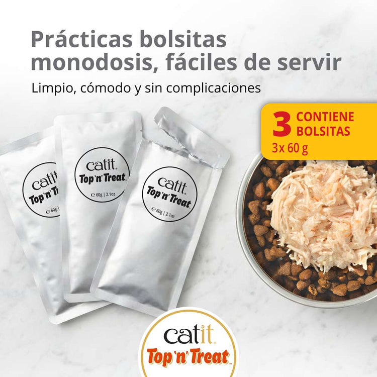 Catit Top 'N Treat, Atún y Pollo, 3x60g