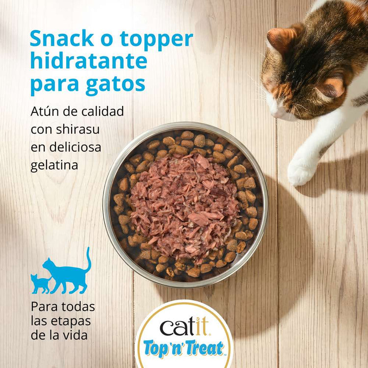 Catit Top 'N Treat, Atún y Shirasu, 3x60g