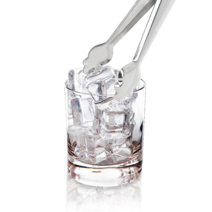 Pinzas Para Hielo De Acero Inoxidable Con Muelle De Apertura Automatica. Longitud 19 Cm.