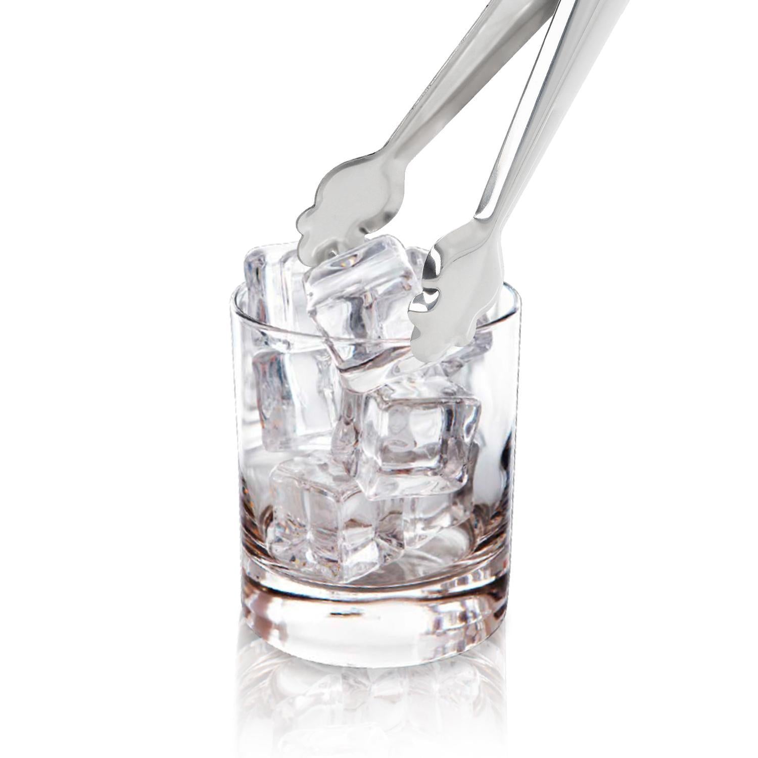 Pinzas Para Hielo De Acero Inoxidable Con Muelle De Apertura Automatica. Longitud 19 Cm._2
