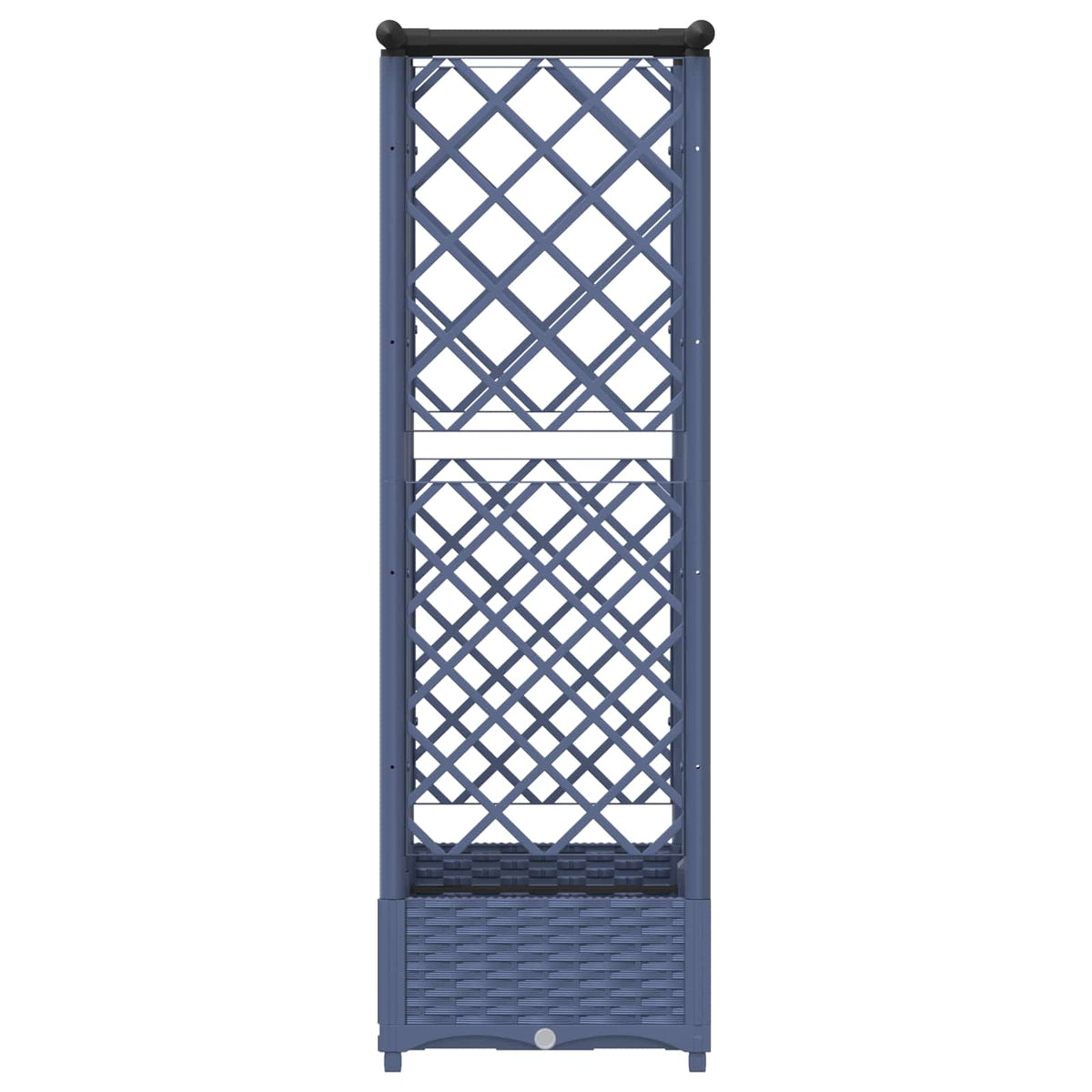 Cama Elevada Con Trellis Y Techo Gris 124 X 40 X 121 Cm Pp_3