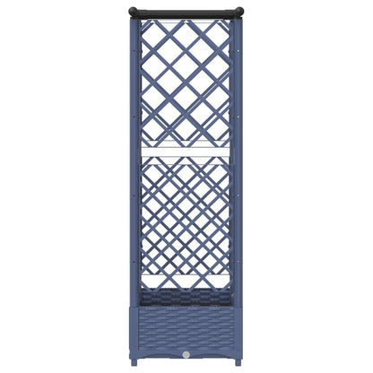 Cama Elevada Con Trellis Y Techo Gris 124 X 40 X 121 Cm Pp_3