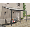 Pérgola anexa Sierra 224x447 cm cinzento 