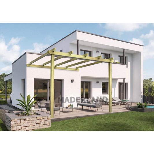 Pérgula anexa em madeira maciça Lloret Maderland