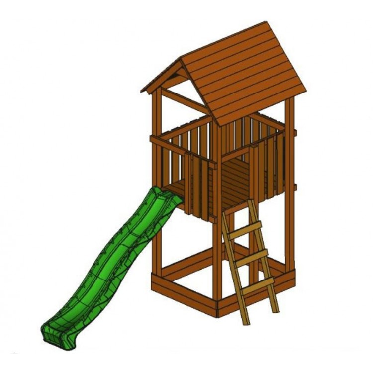 Parque Infantil Masgames Tibidabo L Techo De Madera Con Columpio Basica: Con Arenero En La Base._5