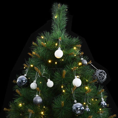 Vidaxl Árbol De Navidad Artificial Con Bisagras 150 Led Y Bolas 150 Cm_1