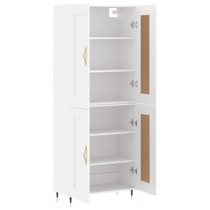 Aparador Alto Madera Contrachapada Blanco 69,5x34x180 Cm_3