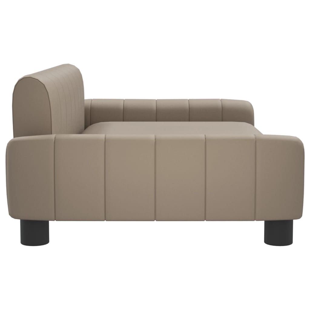 Cama Para Perros De Cuero Sintético Color Capuchino 90x53x30 Cm / Vetonek_3