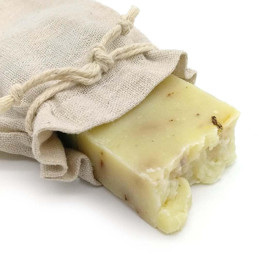 Jabón Natural Árnica 90g En Bolsa Regalo De Yute. Reduce Inflamación Y Mejora Varices. Antiinflamatorio Y Antibacteriano_0