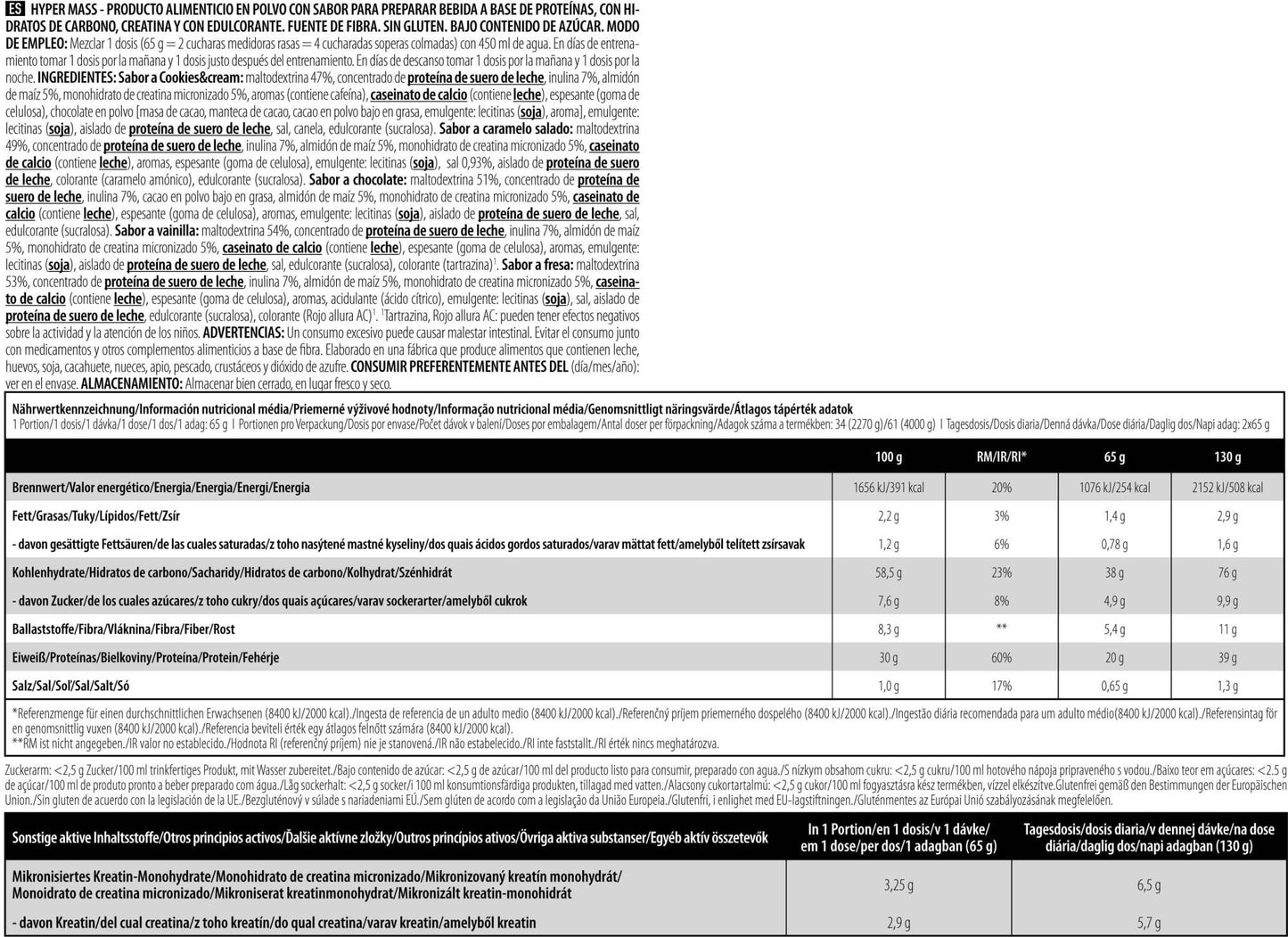 Biotech Hyper Mass - Caramelo Salado De 2270 G_5