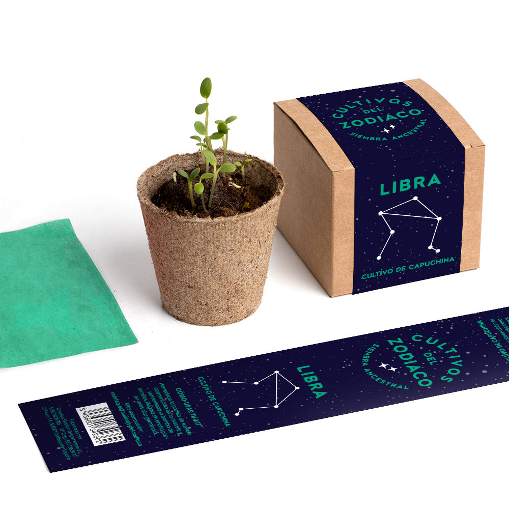Cultivos del Zodiaco – Libra, Kit de Cultivo con Semillas de Capuchina, Regalo Astrológico - Resetea_4
