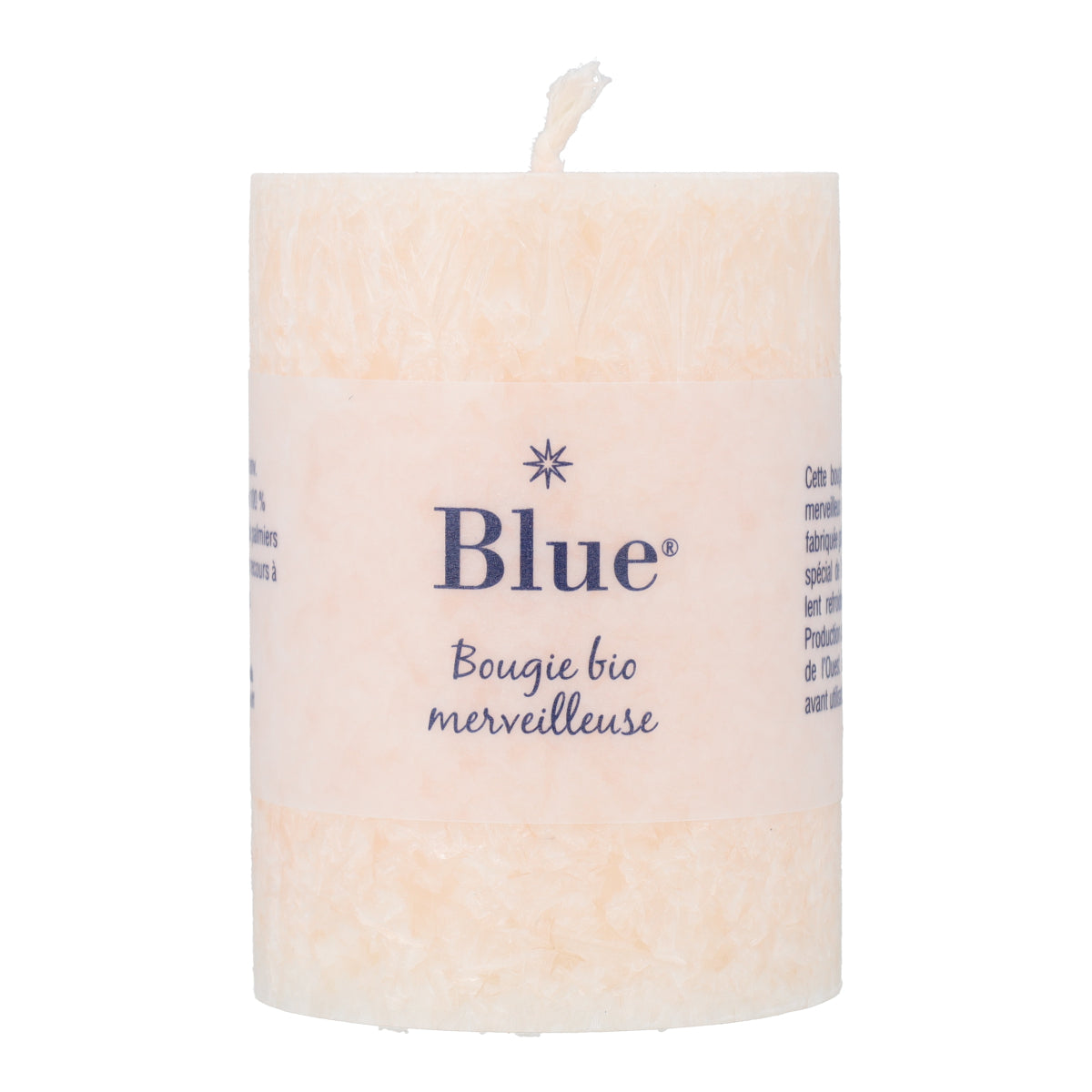 Velas cilíndrica pequeña color marfil 56 x 80 mm 174 g Blue 6 uds