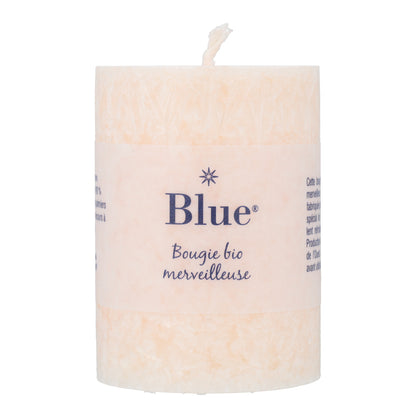 Velas cilíndrica pequeña color marfil 56 x 80 mm 174 g Blue 6 uds