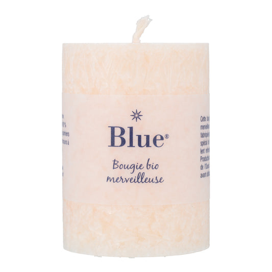 Velas cilíndrica pequeña color marfil 56 x 80 mm 174 g Blue 6 uds