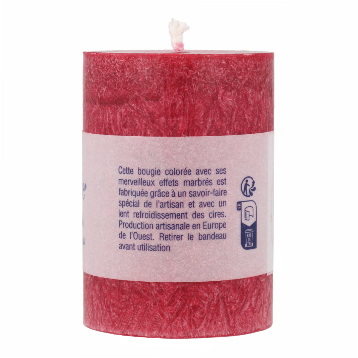 Velas cilíndrica pequeña color rojo 56 x 80mm 174 g Blue 6 uds