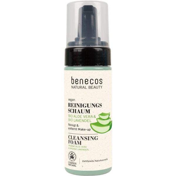 Espuma Limpiadora Facial Aloe Vera y Lavanda Ecológica Benecos 150 ml Vegano