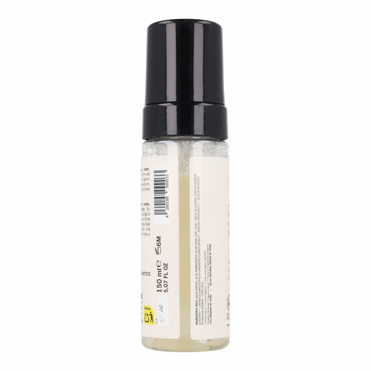Espuma Limpiadora Facial Aloe Vera y Lavanda Ecológica Benecos 150 ml Vegano