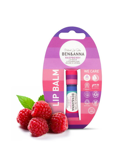 Bálsamo labial ecológico Raspberry (frambuesa) cero residuos Ben&amp;Anna 6g