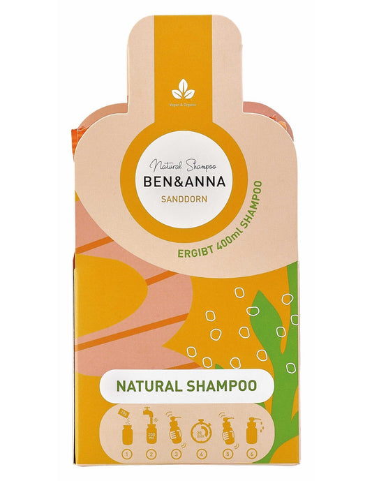 Champú Espino Amarillo Ben & Anna copos secos a diluir en agua 2x20g=400m