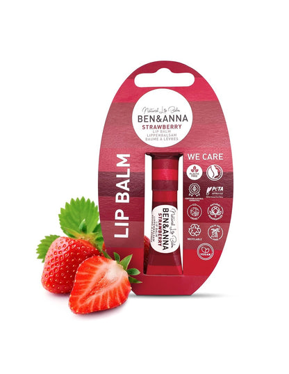 Bálsamo labial ecológico Strawberry (fresa) cero residuos Ben&amp;Anna 6g