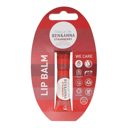 Bálsamo labial ecológico Strawberry (fresa) cero residuos Ben&amp;Anna 6g