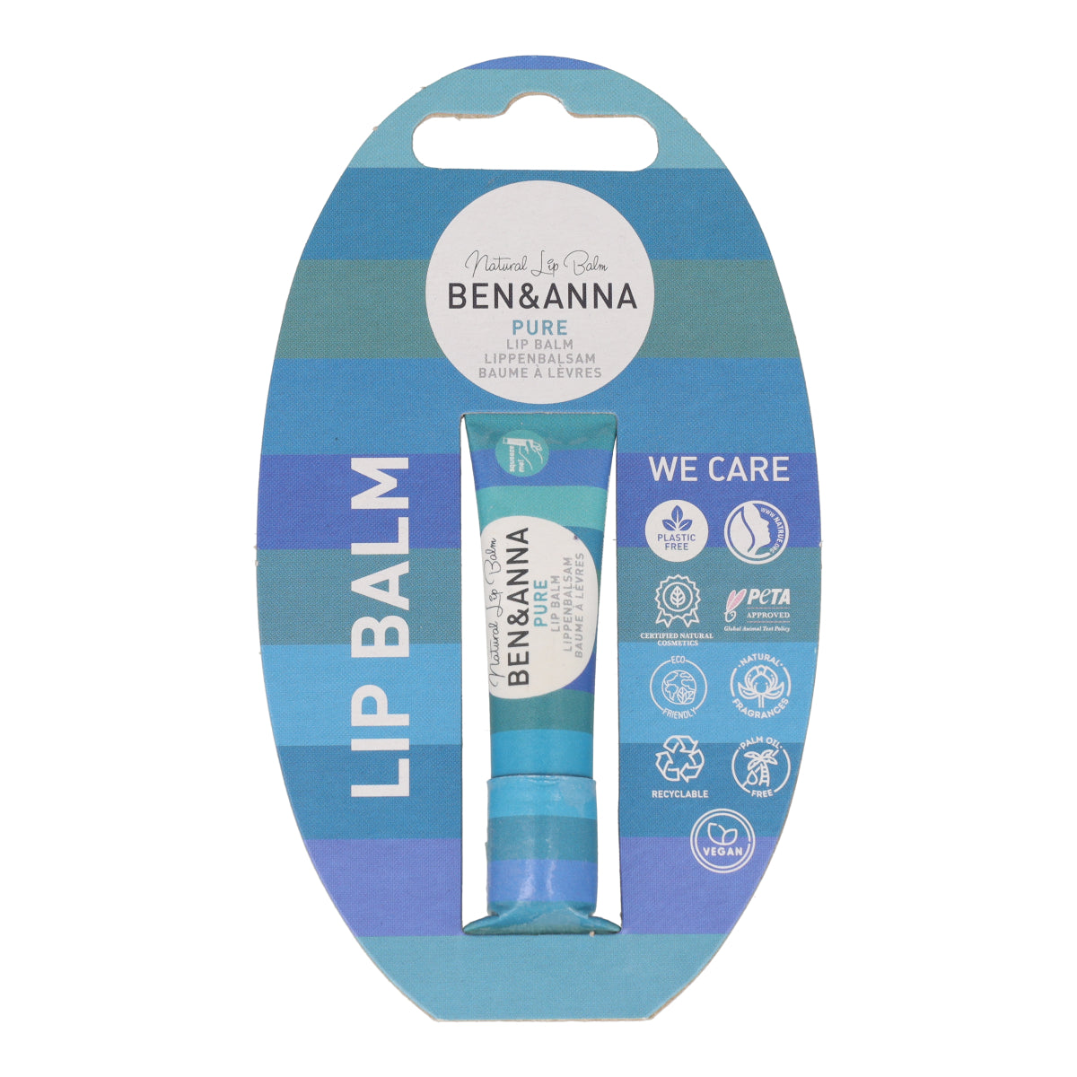 Bálsamo labial ecológico pure (neutro) cero residuos Ben&Anna 6g