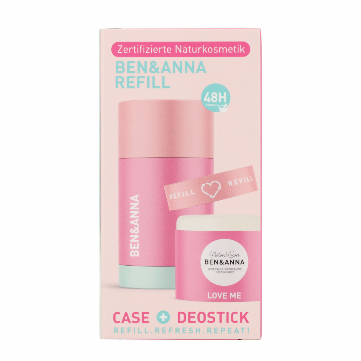 Desodorante Love Me Envase reutilizable y recarga Ben&Anna 40 g