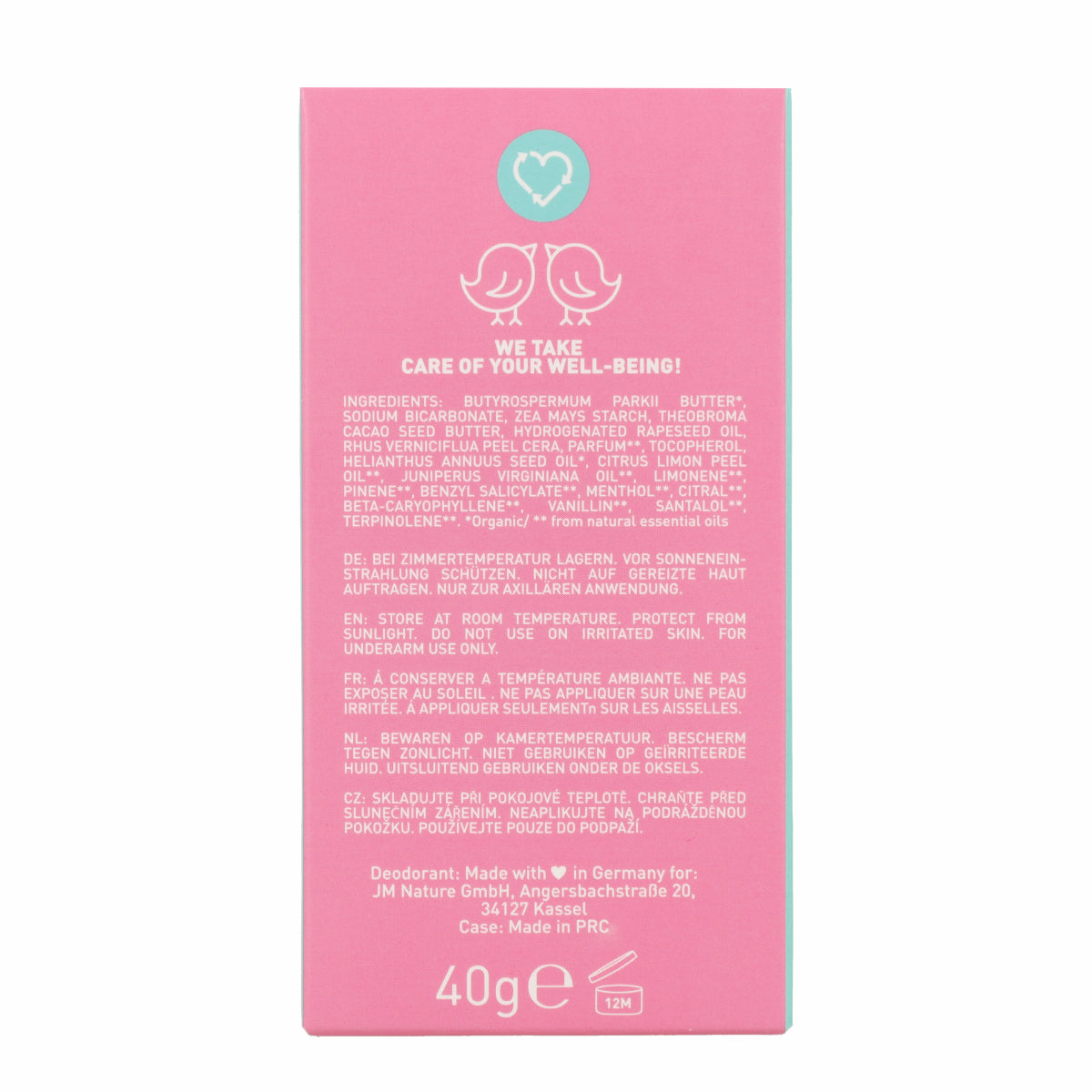 Desodorante Love Me Envase reutilizable y recarga Ben&Anna 40 g