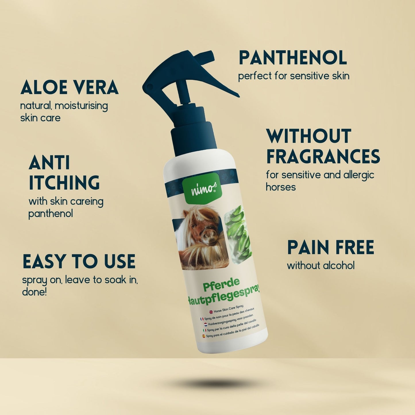 Spray Para El Cuidado De La Piel Para Caballos - Nimo - 500 Ml_2