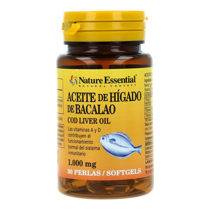 Óleo de fígado de bacalhau 1000 mg 30 pérolas