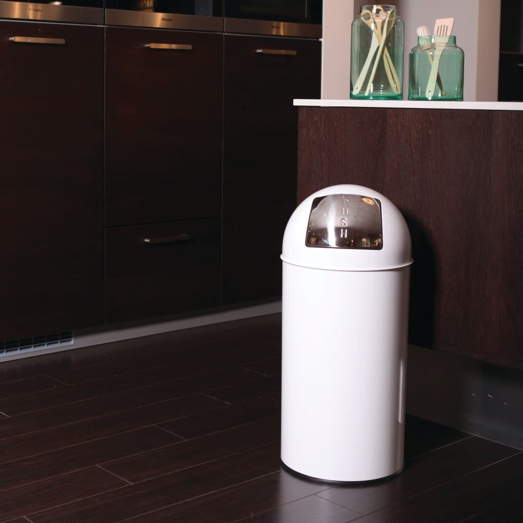 Eko Cubo De Basura Con Tapa A Presión 40 L Blanco_1