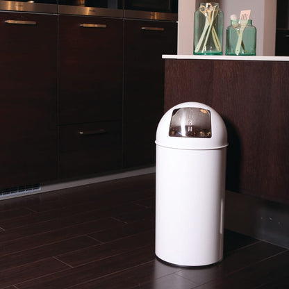 Eko Cubo De Basura Con Tapa A Presión 40 L Blanco_1