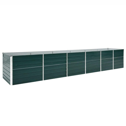 Arriate De Jardín De Acero Galvanizado Verde 480x80x77 Cm_1