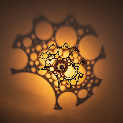 Aplique De Pared, Mdf , Negro, 50x12x50, Casquillo E 27 Max 100 W