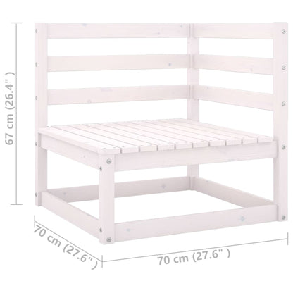 Muebles De Jardín 10 Piezas Con Cojines Blanco Madera De Pino / Vetonek_3
