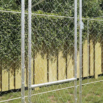 Jaula Para Perro Plateado 600 X 200 X 200 Cm Acero Galvanizado_2