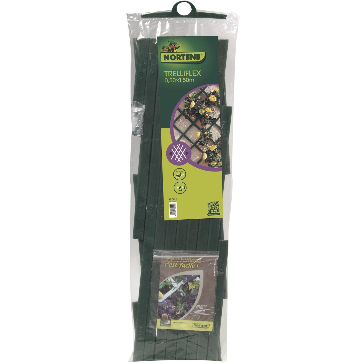 Treliça extensível em PVC 0,5x1,5 m verde Trelliflex Nortene