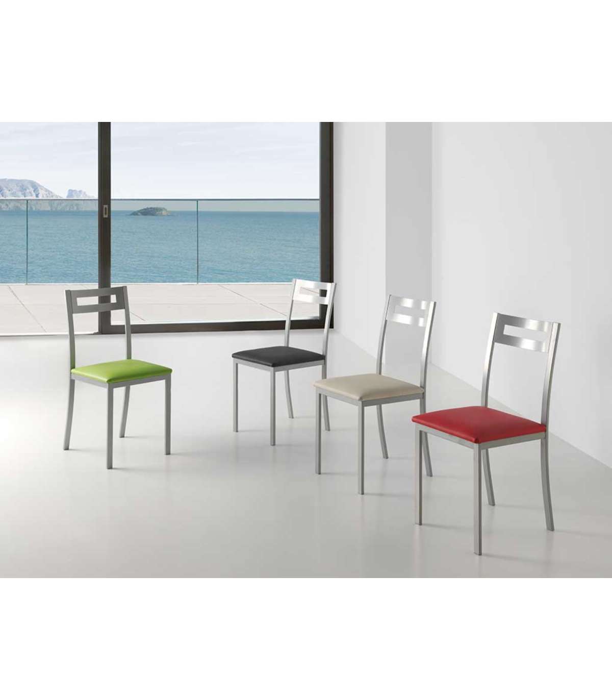 Pack De 4 Sillas Clara Acabado Polipiel Beige, 41 X 47 X 86 Cm (largo X Alto X Ancho)_3