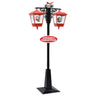 Vidaxl Lanterna de Natal com Pai Natal Preto e Vermelho Pvc 81x40x188 Cm